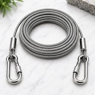 Premium 304 Stainless Steel Drying Wire with Hooks and Complete Wall Fittings - Closet/Laundry/Shoe Organization | Buy online on ZillyBuy