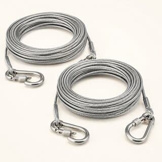 Reusable Stainless Steel Wire Dori with Locking Carabiners for Utility Applications, 3 mm, Pack of 2 - Closet/Laundry/Shoe Organization | Buy online on ZillyBuy