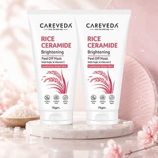 (Set of 2) CareVeda Rice Ceramide Peel Off Face Mask with Kojic Acid, Green Tea  Vitamin E, 75g - Skin Care - Face Cleansers | Buy online on ZillyBuy