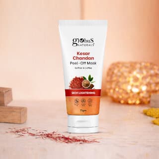Globus Naturals Kesar Chandan Skin Lightening Peel Off Mask for Bright  Hydrated Skin  Improves Texture  Elasticity  Strengthens Skin Barrier  Brightening  Firming Face Mask for All Skin Types  75g - Skin Care - Face Cleansers | Buy online on ZillyBuy