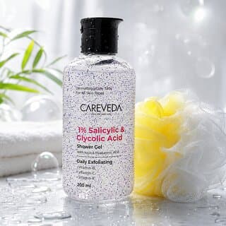 CareVeda 1 Salicylic  Glycolic Acid  Kojic Acid  Niacinamide Shower Gel With Luffa, (200 g) - Skin Care - Face Cleansers | Buy online on ZillyBuy