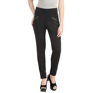 Womens Black Melange Joggers Strechable Pant - Uncategorized | Buy online on ZillyBuy
