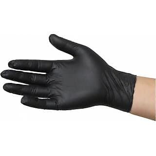 Mumbai Tattoo X-Small Black Nitrile Gloves Nitrile Surgical Gloves - X-Small (Box of 100pc) - Makeup - Body | Buy online on ZillyBuy