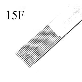 MUMBAI TATTOO NEEDLES 15F FLAT LINER, SHADER  WITHOUT NIPPLE WHITE BOX (PACK OF 50) - Makeup - Body | Buy online on ZillyBuy