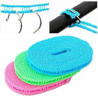 Right Traders Cloths Hanger Hook Rope Windproof NonSlip Rope Outdoor Nylon Washing Rack 5m - Closet/Laundry/Shoe Organization | Buy online on ZillyBuy