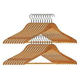 Right Traders Wooden Hanger Set Of 30 - Closet/Laundry/Shoe Organization | Buy online on ZillyBuy