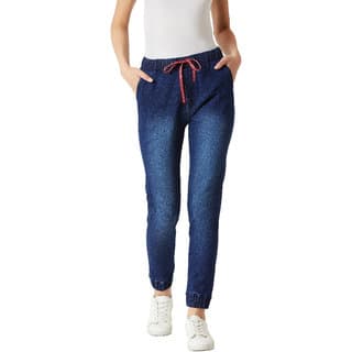 Miss Chase Women's Navy The Gossip Girl Denim Jogger - Uncategorized | Buy online on ZillyBuy