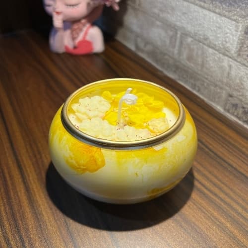 Marble Glass Jar Candle - Home Decor | Buy online on ZillyBuy