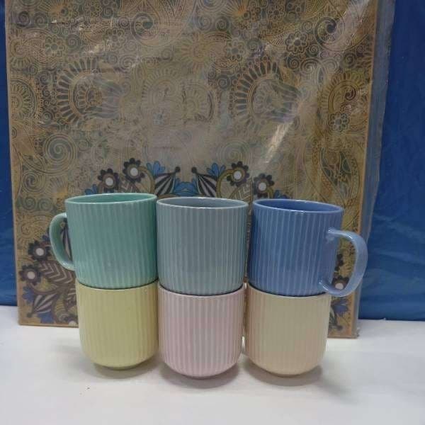 Pastel Ridge Ceramic Mug Set - Home Decor | Buy online on ZillyBuy