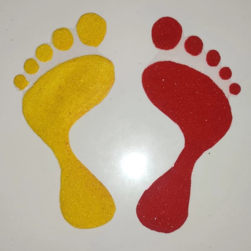 Ready rangoli home decor red yellow festive occasion - Home Decor | Buy online on ZillyBuy