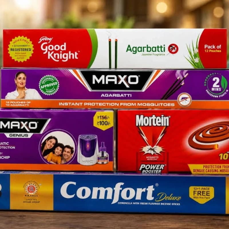 Mosquito Repellent Agarbatti 12 pouches in box 10 sticks in pouch All Brands - Bins and Bathroom | Buy online on ZillyBuy