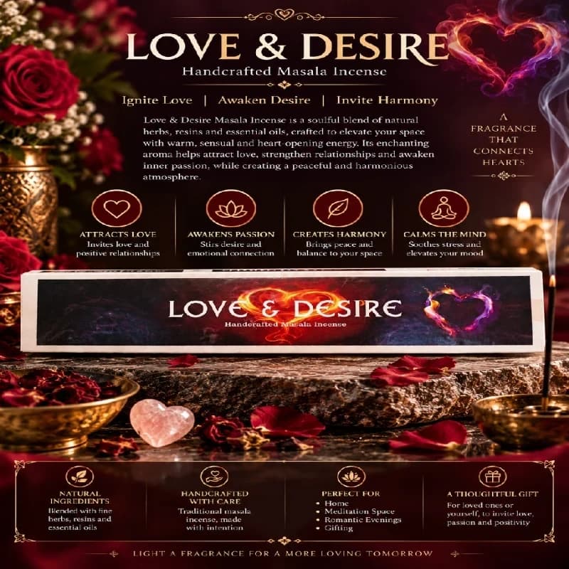 Love  Desire Handcrafted Masala Incense Agarbatti