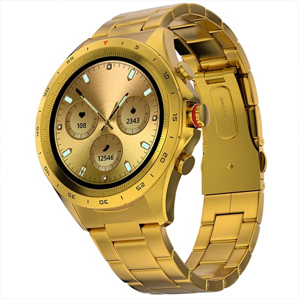 Fire-Boltt Solace Luxury Stainless Steel Smart Watch Fire-Boltt Solace Luxury Stainless Steel Smart Watch - Gold Silver - Smart Watch | Buy online on ZillyBuy