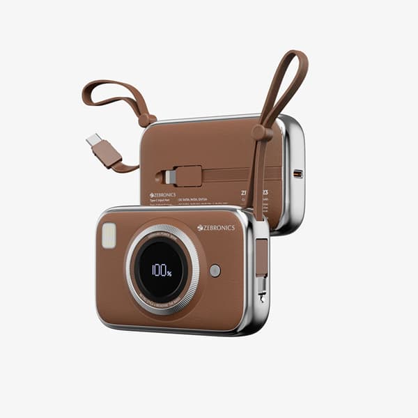 Zebronics Zeb EnergiTank 10R5 Power Bank Zebronics Zeb EnergiTank 10R5 Power Bank - Brown - Power Bank | Buy online on ZillyBuy