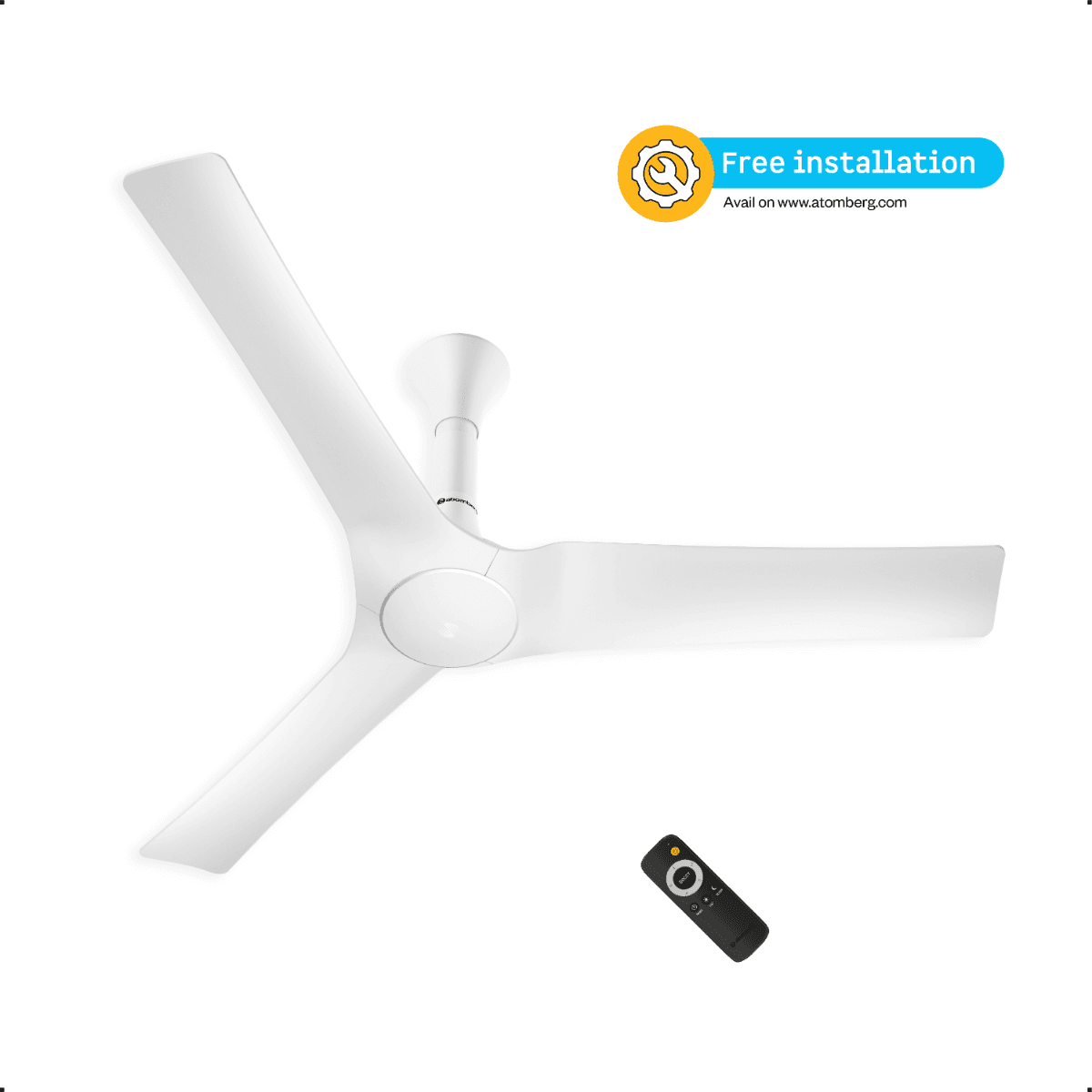 Atomberg Aris Gladius Smart 1200mm BLDC Ceiling Fan with IoT & Remote | 5-star rated | Best-in-class Air Delivery | Silent Operation | ABS Blades | Energy Efficient | 3+2* Year Warranty (Pearl White) - Uncategorized | Buy online on ZillyBuy