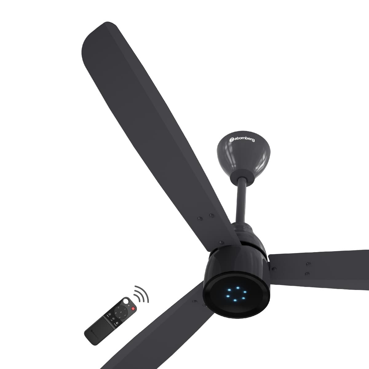 Atomberg Renesa Prime 1200 mm BLDC Ceiling Fan with Remote Control & LED Indicators | Pebble Grey - Uncategorized | Buy online on ZillyBuy