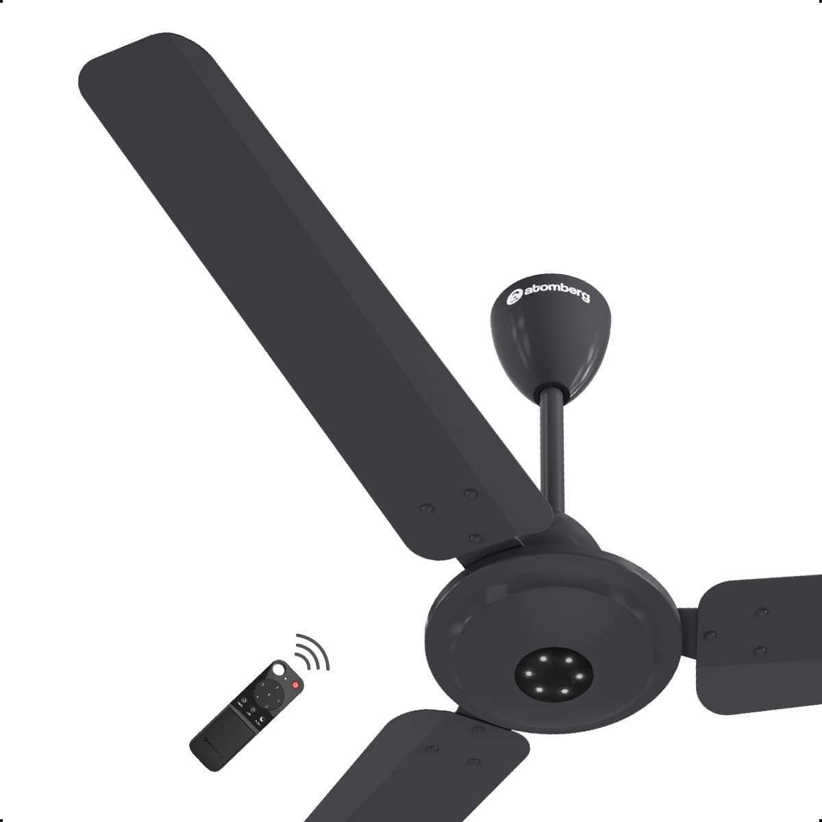 Atomberg Efficio Alpha 1200 mm BLDC Ceiling Fan with Remote Control & LED Indicators | Pebble Grey - Uncategorized | Buy online on ZillyBuy