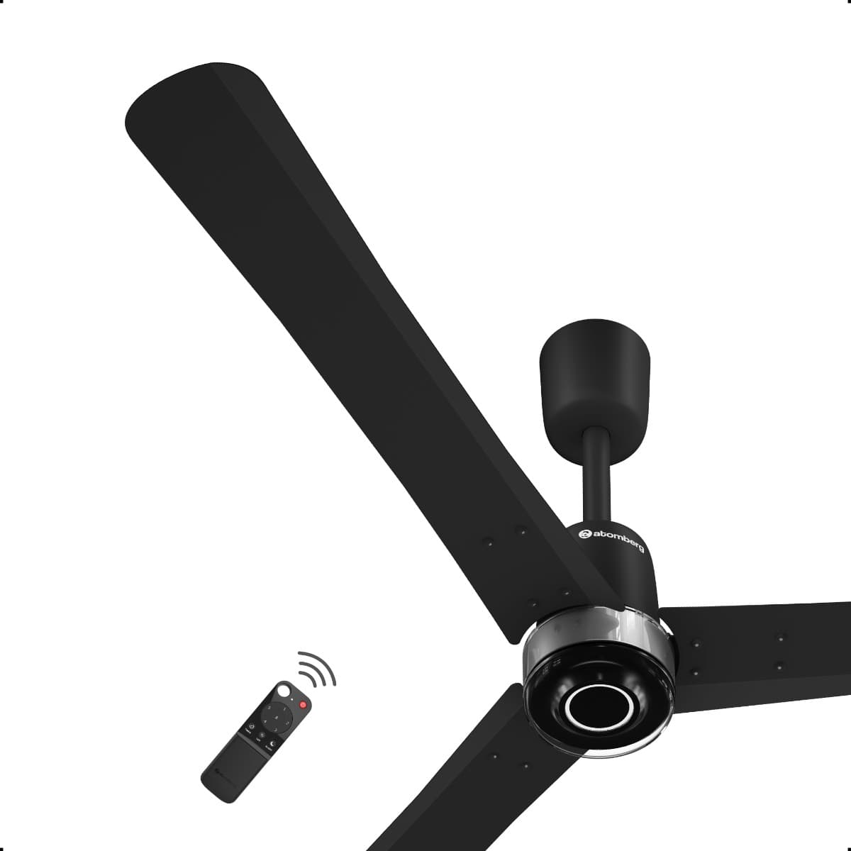 Atomberg Renesa Elite 1200 mm BLDC Ceiling Fan with Remote Control & LED Indicators | Midnight Black - Uncategorized | Buy online on ZillyBuy