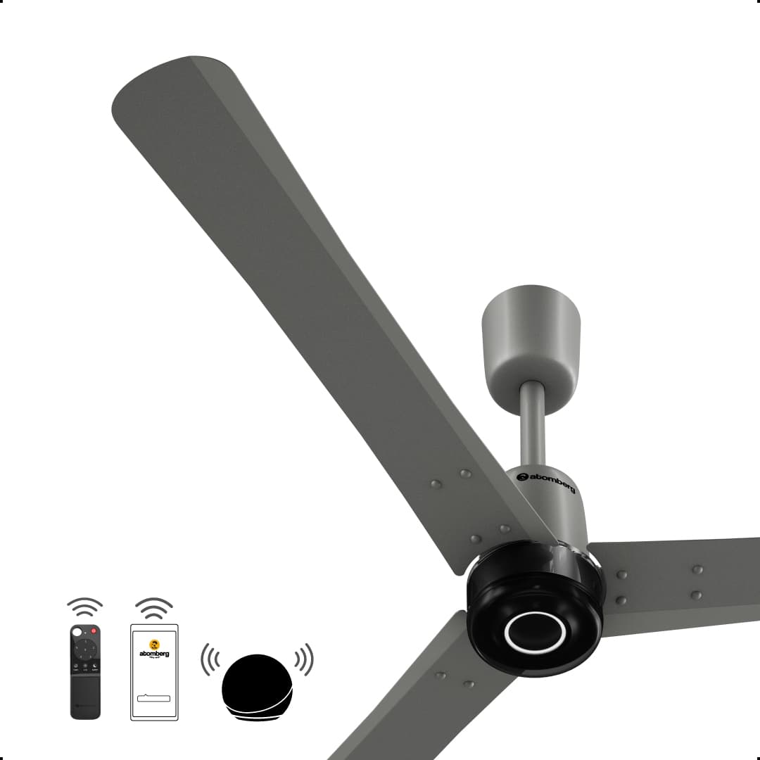 Atomberg Renesa Elite 1200 mm BLDC Ceiling Fan with Remote Control & LED Indicators | Sand Grey - Uncategorized | Buy online on ZillyBuy