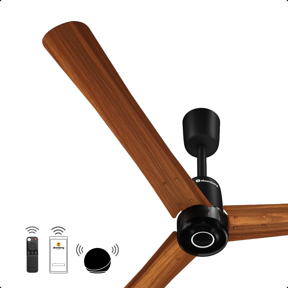 Atomberg Renesa Elite 1200 mm BLDC Ceiling Fan with Remote Control & LED Indicators | Golden Oakwood - Uncategorized | Buy online on ZillyBuy