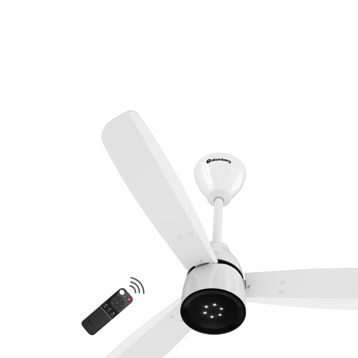 Atomberg Renesa Enzel 900mm BLDC Ceiling Fan with Remote | 5 star | High Air Delivery | LED Speed Indicator | Low Noise | Sleek Design | Power Saving | 2+1* Year Warranty (Gloss White) - Uncategorized | Buy online on ZillyBuy