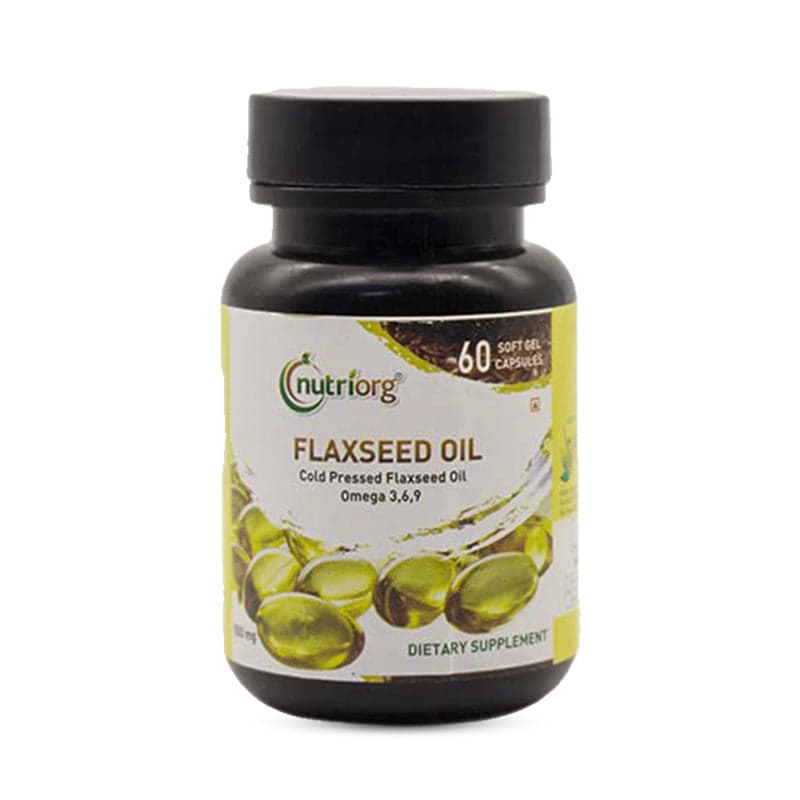 Nutriorg Flaxseed oil soft gel 60 capsule - Nutrition and Fitness Supplements | Buy online on ZillyBuy