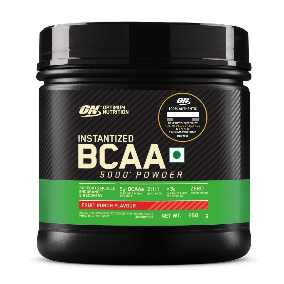 Optimum Nutrition BCAA 250gm | 30 servings | Fruit Punch Flavour | Support Muscle | Recovery - Nutrition and Fitness Supplements | Buy online on ZillyBuy