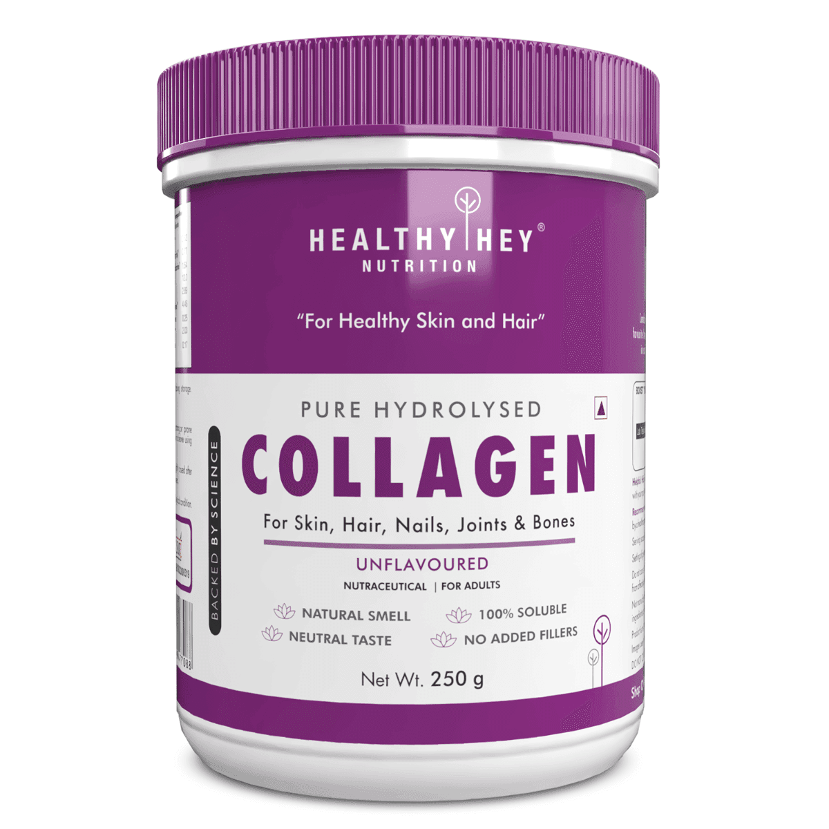 Healthyhey Pure Hydrolysed Collagen Supplement - 250G Unflavoured - Made in Italy - Nutrition and Fitness Supplements | Buy online on ZillyBuy