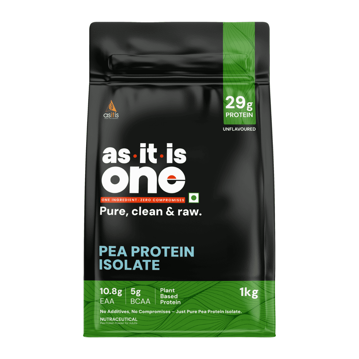 AS-IT-IS Nutrition 100% Pea Protein Isolate, 28g Protein, Pure Vegan Plant Protein, Promotes Muscle Building with Easy Digestion,Whey Protein Substitute Designed as Meal Supplement -Unflavoured, Single Ingredient with Zero Adulteration-1000g (29 servings - Nutrition and Fitness Supplements | Buy online on ZillyBuy