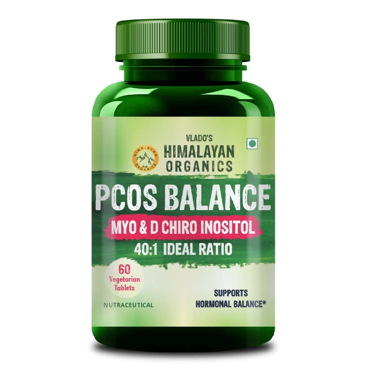 Vlados Himalayan Organics PCOS Supplement For Women 40:1 Ratio 2000mg to 50mg D-Chiro-Inositol | Balance Hormonal Levels 60 Veg Inositol Tablets - Nutrition and Fitness Supplements | Buy online on ZillyBuy