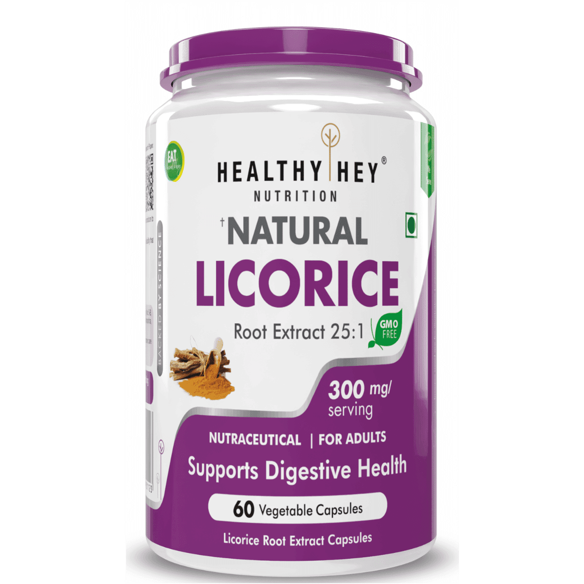 Healthyhey Nutrition Licorice Extract 300 mg 60 capsules - Nutrition and Fitness Supplements | Buy online on ZillyBuy
