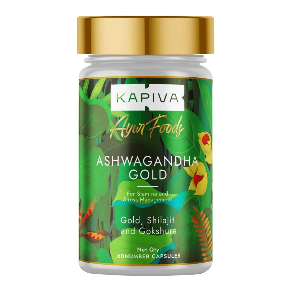 Kapiva Ashwagandha Gold Capsules 60 Caps - Nutrition and Fitness Supplements | Buy online on ZillyBuy