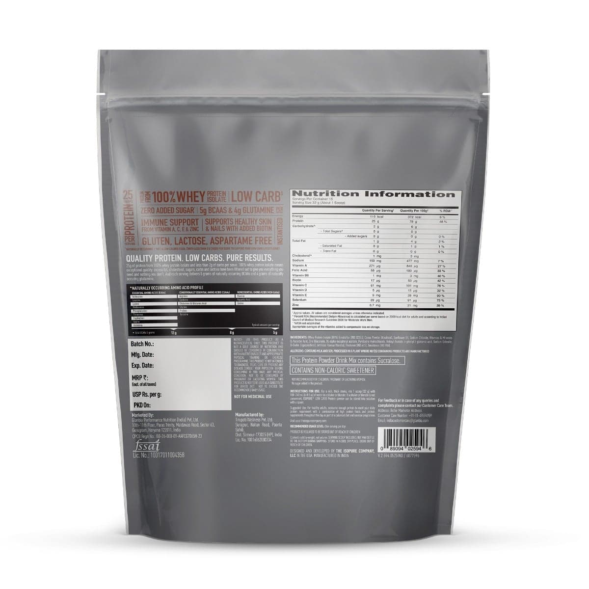 Isopure Low Carb Whey Protein Isolate Powder Gluten Free, Aspartame Free, Vegetarian protein for Men & Women. Isopure Low Carb Whey Protein Isolate Powder 4.41 lbs, 2 kg (Dutch Chocolate), 25g Protein per serve, Gluten Free, Aspartame Free, Vegetarian pr - Nutrition and Fitness Supplements | Buy online on ZillyBuy