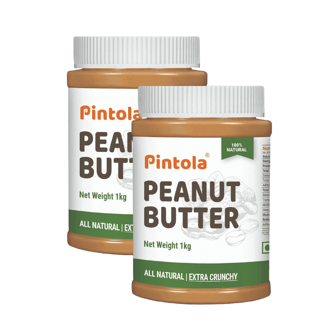 Pintola All Natural Peanut Butter | Unsweetened, Extra Crunchy | Non GMO