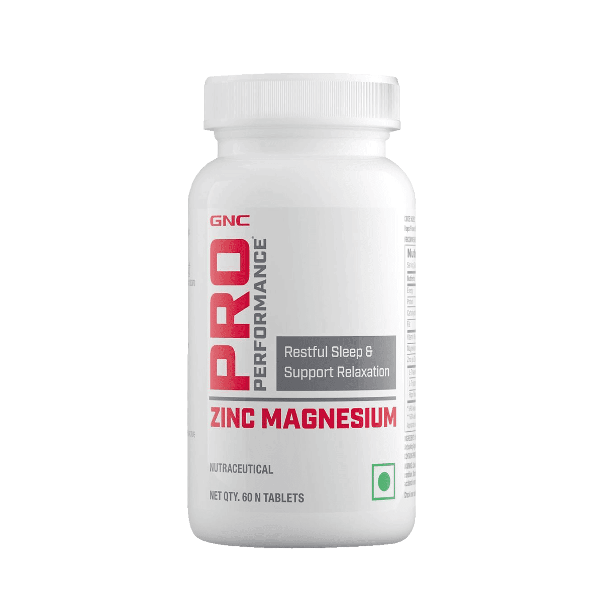 GNC Pro Performance Zinc Magnesium Amino Complex | Promotes Restful Sleep | Relieves Stress | Boosts Immunity | Calms Nerves | Contains Vitamin B6 & Hops Flower Extract | USA Formulated | 60 Tablets - Nutrition and Fitness Supplements | Buy online on ZillyBuy
