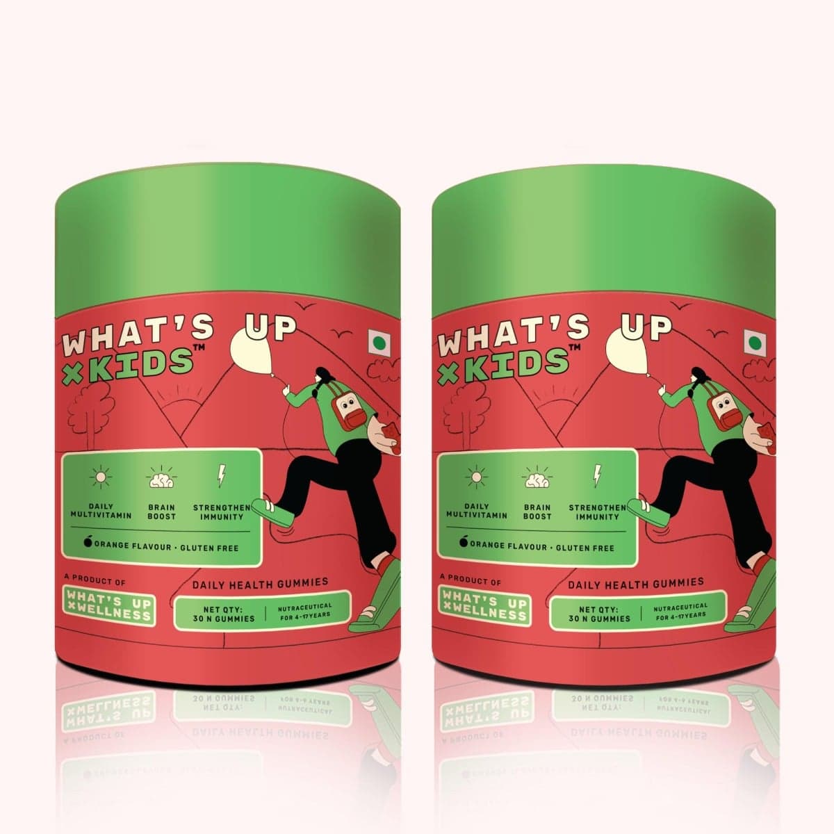 What's Up Wellness Multivitamin Gummies for Kids with DHA, Vitamins and Zinc, Healthy Gummy for Daily Nutrition, Natural Orange Flavored Gummies for Kids and Teenagers (Age 5 17 Years) What's Up Wellness Multivitamin Gummies for Kids with DHA, Vitamins a - Nutrition and Fitness Supplements | Buy online on ZillyBuy