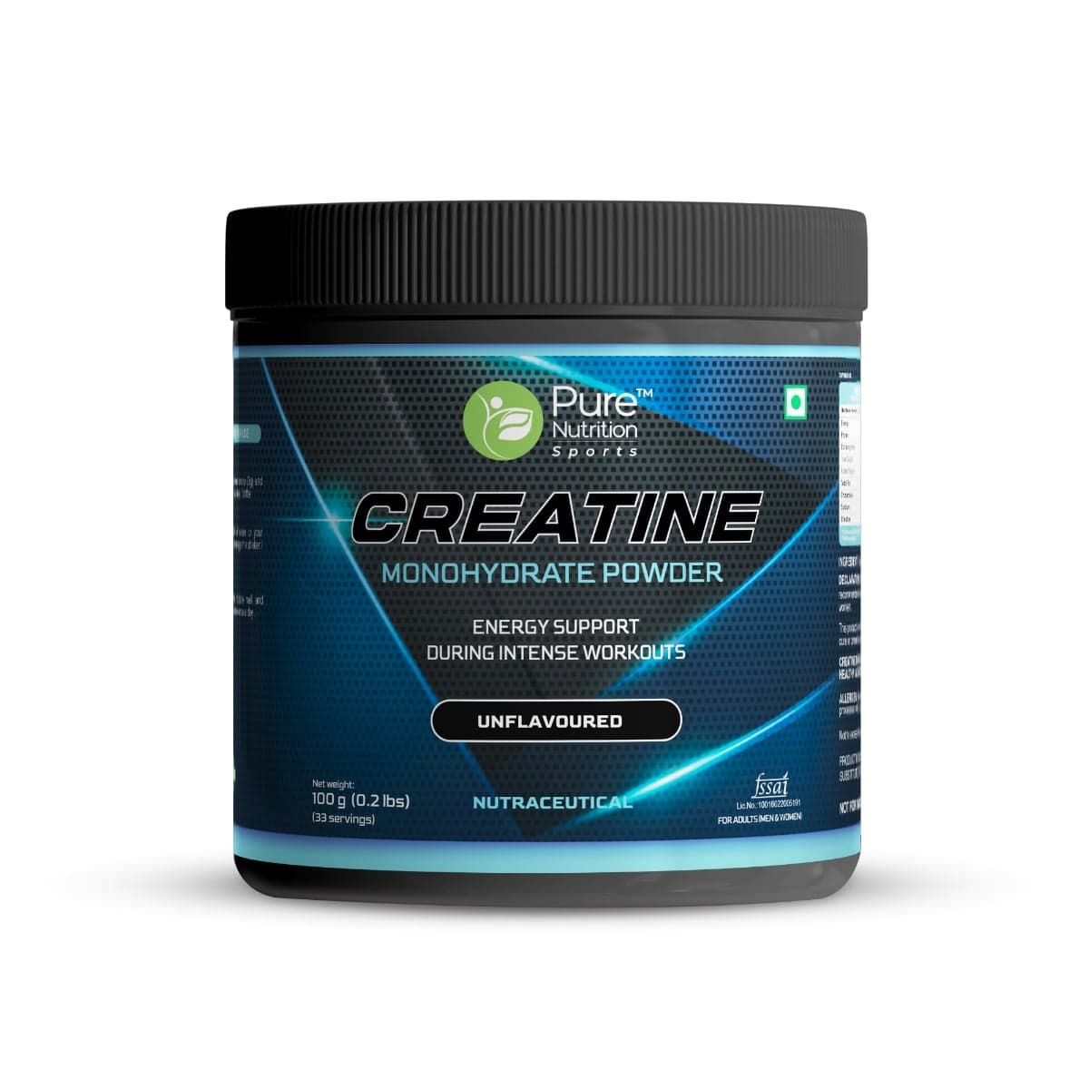 Pure Nutrition Sports Creatine Monohydrate | Instant Energy To Supports Athletic Performance 100G - Nutrition and Fitness Supplements | Buy online on ZillyBuy