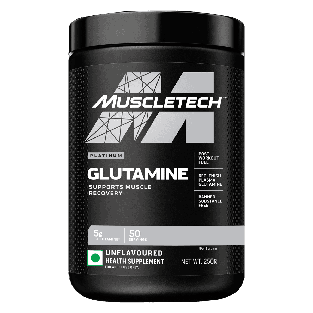 Muscletech Glutamine | Muscletech Platinum Glutamine | Post Workout Recovery Drink | L-Glutamine Powder For Men & Women | Muscle Recovery | Unflavored (50 Servings) 250g - Nutrition and Fitness Supplements | Buy online on ZillyBuy