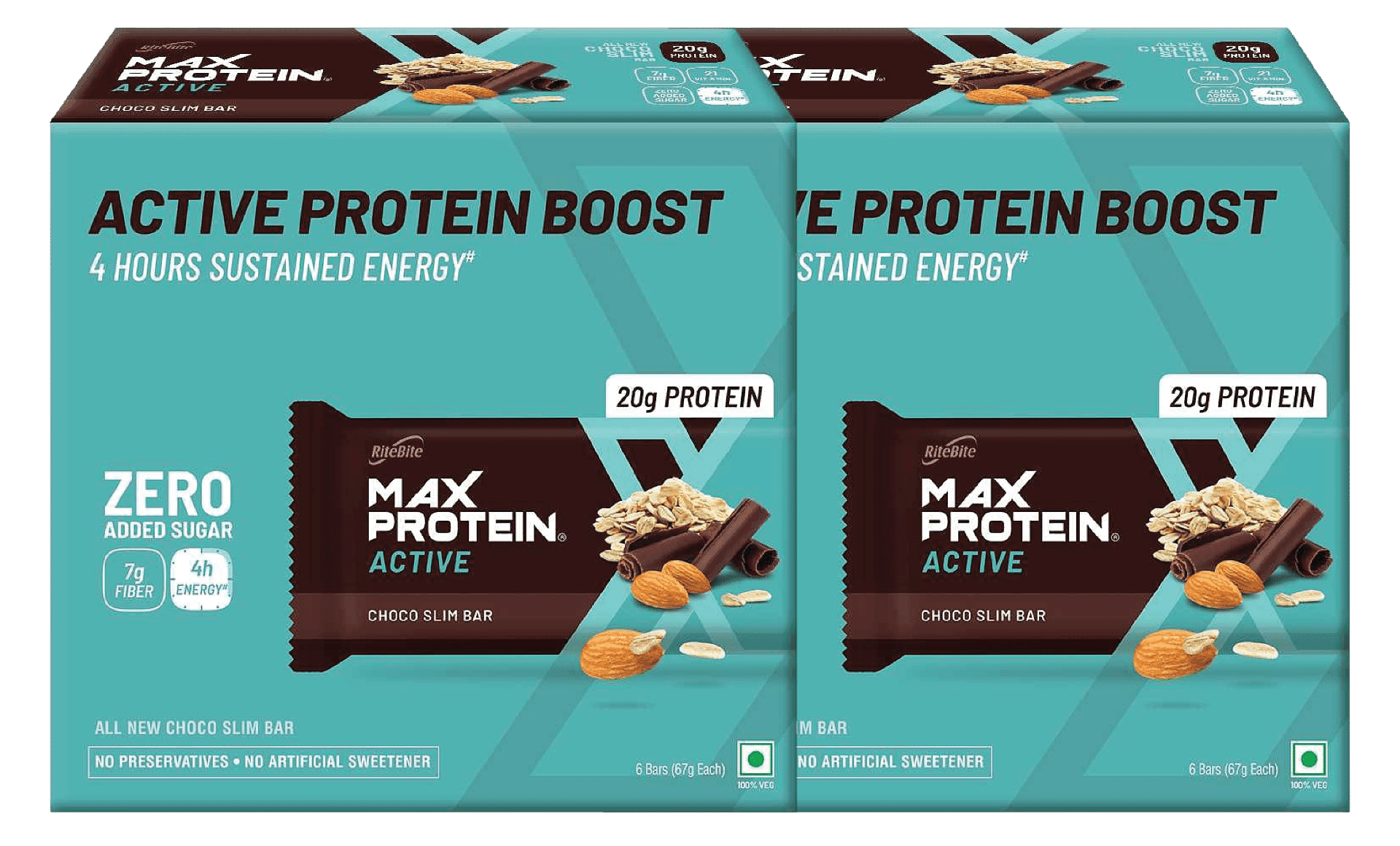 RiteBite Max Protein Active Choco Slim RiteBite Max Protein Active Choco Slim (6pcs), 402 g - Nutrition and Fitness Supplements | Buy online on ZillyBuy