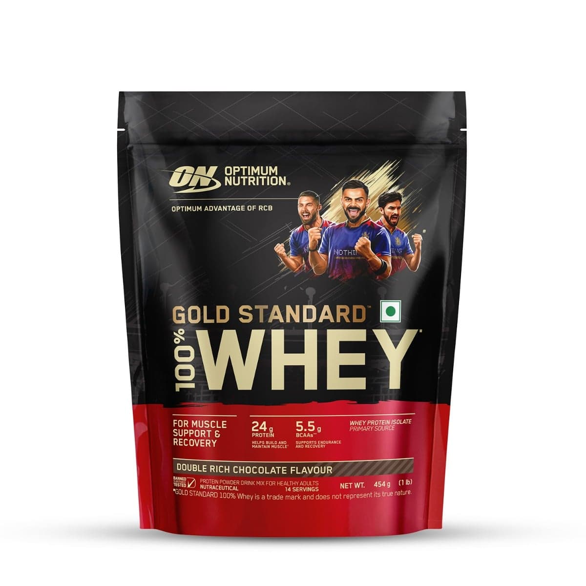 Optimum Nutrition Gold Standard Whey Protein Powder, Double Rich Chocolate, 1 Lb - Nutrition and Fitness Supplements | Buy online on ZillyBuy