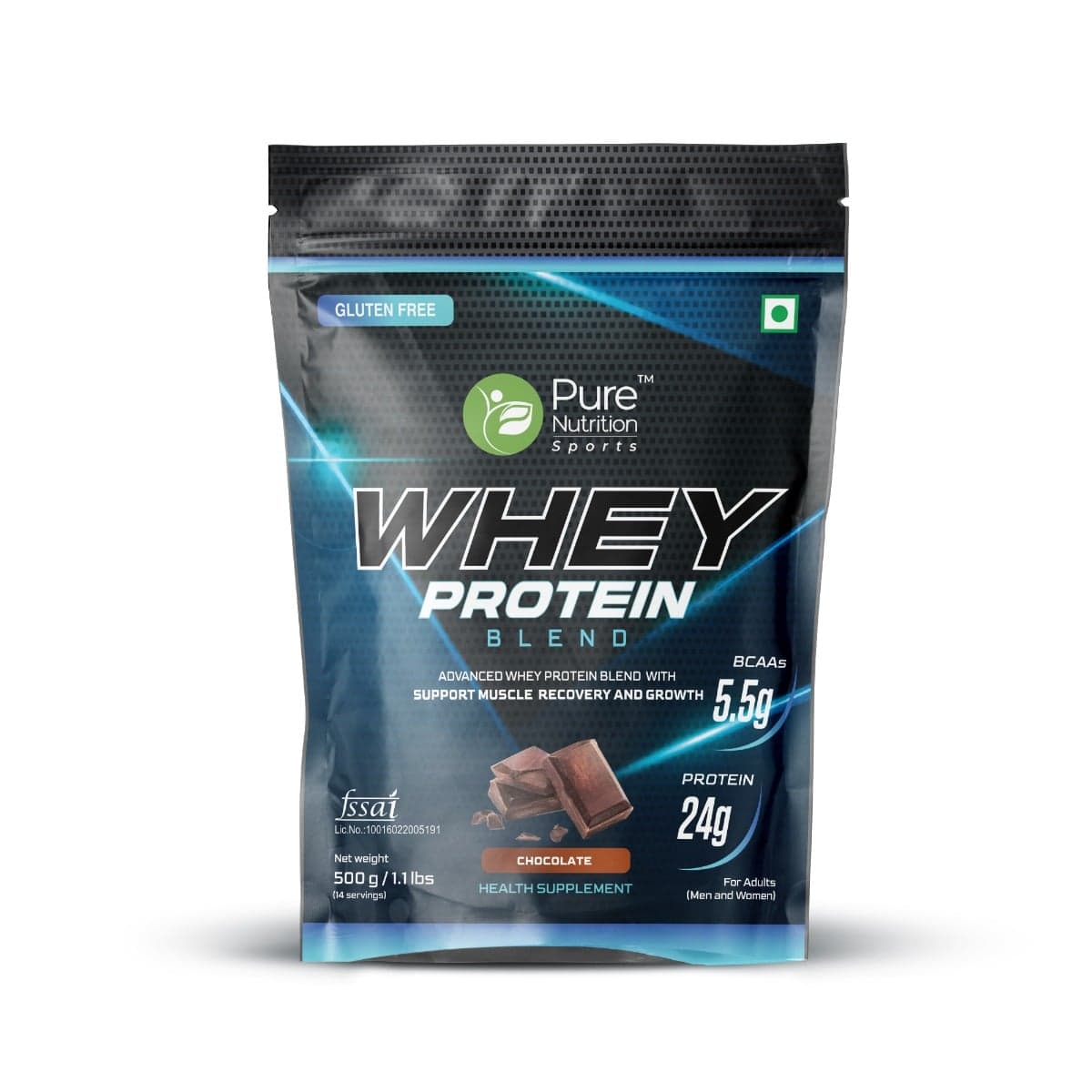 Pure Nutrition Sports Whey Protein Blend Chocolate 500 g Pouch