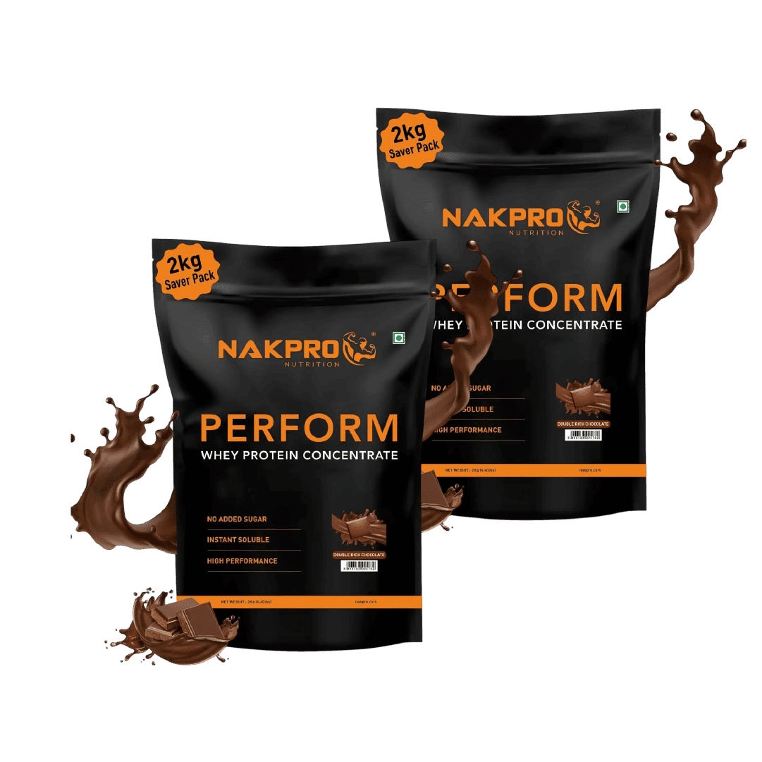NAKPRO Perform Whey Protein Concentrate 2kg | 24g Protein, 5.3g BCAA | Trustified Certified 100% Authentic Supplement Powder & No Adulteration | Fast Absorbing Whey Protein Powder NAKPRO Perform Whey Protein Concentrate 2kg Chocolate | 24g Protein, 5.3g - Nutrition and Fitness Supplements | Buy online on ZillyBuy