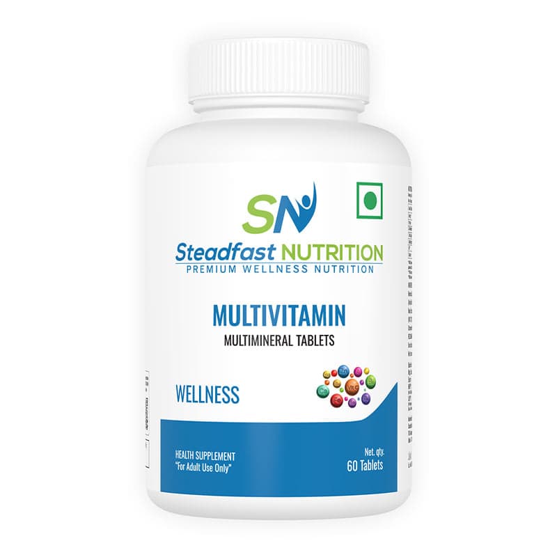 Steadfast Nutrition Multivitamin Multi Minerals Vitamins Omega-3 Fatty Acids Immunity Booster (60 Tablets) - Nutrition and Fitness Supplements | Buy online on ZillyBuy