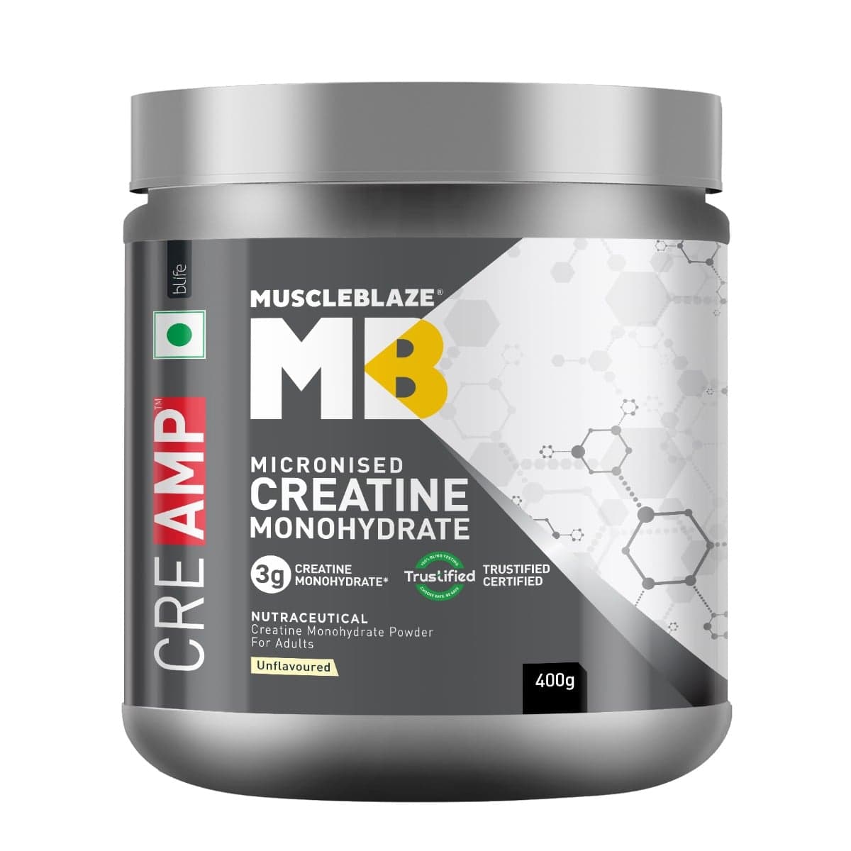 MuscleBlaze MB Creatine Monohydrate Powder | Unflavoured MuscleBlaze MB Creatine Monohydrate 100g | 33 Servings | Unflavoured - Nutrition and Fitness Supplements | Buy online on ZillyBuy