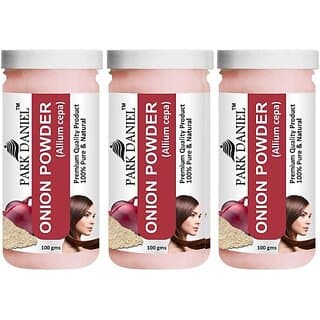PARK DANIEL Premium Onion Powder- For Hair Mask Combo Pack 3 bottles of 100 gms(300 gms) (300 g) - Hair Oils, Care, and Styling | Buy online on ZillyBuy