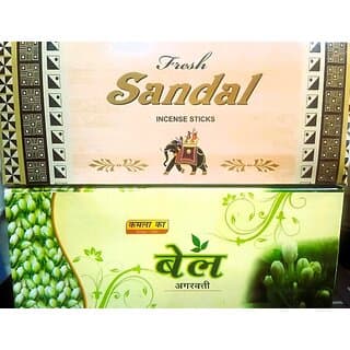 Navamallika Agarbatti Bel Sandal Agarbatti Set Of 24 Bel, Sandal (10, Set Of 24) - Home Decor | Buy online on ZillyBuy