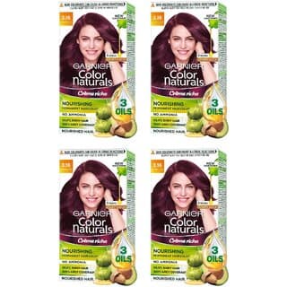 Garnier Color Naturals Cream Burgundy 3.16 Hair Color - 35ml+30g (Pack Of 4) - Hair Oils, Care, and Styling | Buy online on ZillyBuy