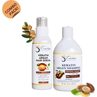 COCOBEE Keratin Argan Hair Serum 100ml Shampoo 200ml Set Hair Repair Growth Treatment for All Hair Types - Hair Oils, Care, and Styling | Buy online on ZillyBuy