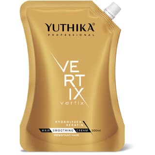 Yuthika Vertix Hair Smoothening Straightening Cream HYDROLYZED KERATIN 500ml - Hair Oils, Care, and Styling | Buy online on ZillyBuy