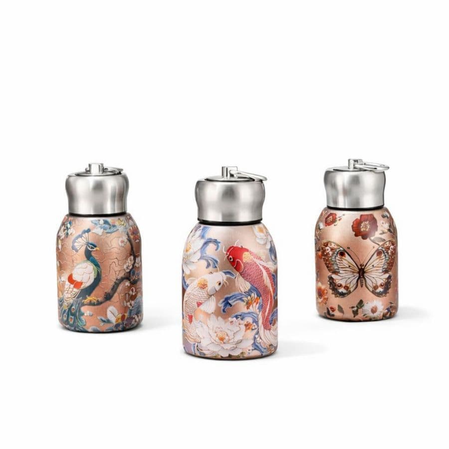 Insulated Stainless Steel Mini Thermos Bottle with Carrying Ring - Kitchen Storage and Containers | Buy online on ZillyBuy